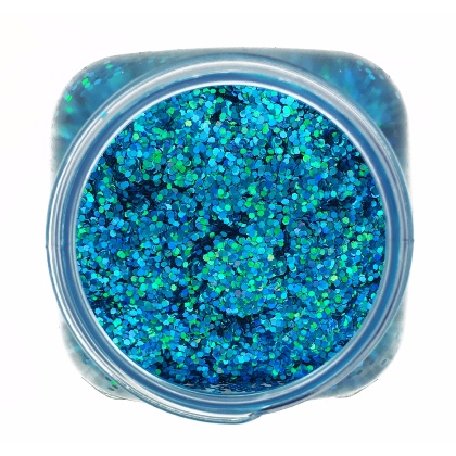 Paillettes paisses de maquillage 1mm 100g Bleu Turquoise Hologramme