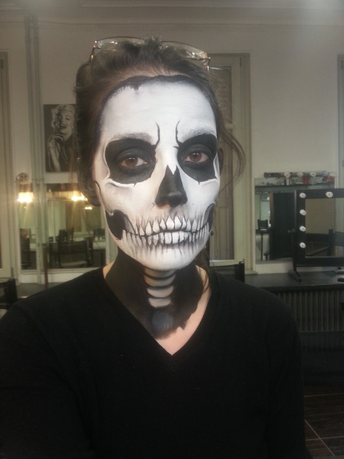 maquillage de squelette - tutoriel