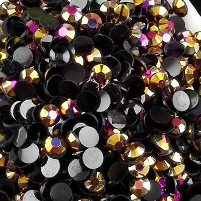 Strass 3mm - 10 000 pices - AB Black Gold Rose Magic 