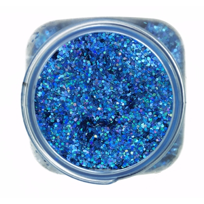 Paillettes paisses de maquillage 1mm 100g Bleu Hologramme