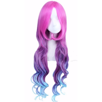 Perruque Multicolore 13 cheveux longs et boucls 60 cm