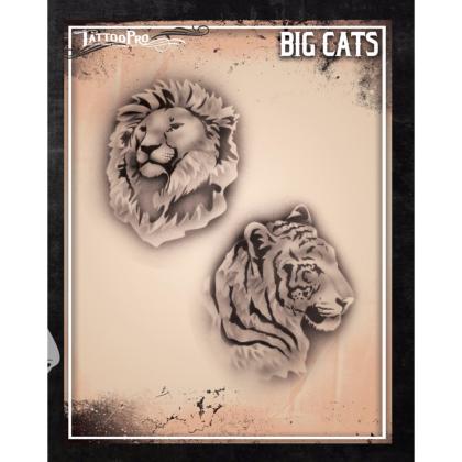 Pochoir Tattoo Pro - Stencils Big Cats Flins